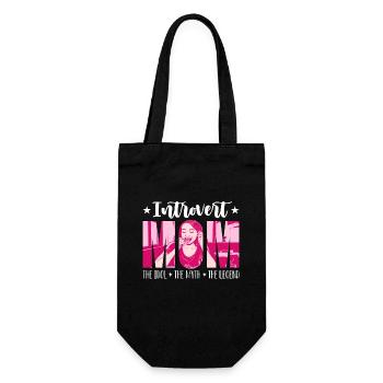 Introvert Mom The Idol The Myth Indoor Lifestyle - Gift Bag for Bottles - black - Front