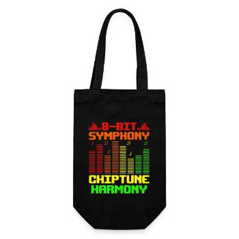 Chiptune Music Lover Groove to the Bleeps and Bloo - Gift Bag for Bottles - black - Front