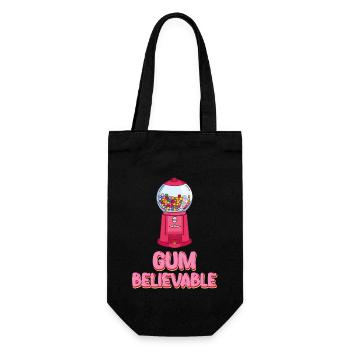 Gum Believable Kaugummi Wortspiel Chewing Gums - Geschenkbeutel für Flaschen - Schwarz - Vorne