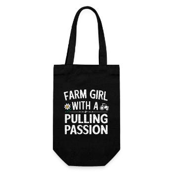 Tractor Pulling Tractor Pulling Tractor Power Farm - Gift Bag for Bottles - black - Front