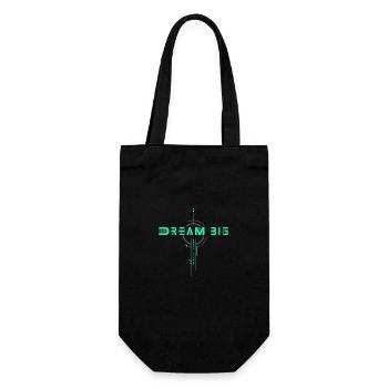 Dream Big, Reach Higher: Aspire to Greatness - Gift Bag for Bottles - black - Front