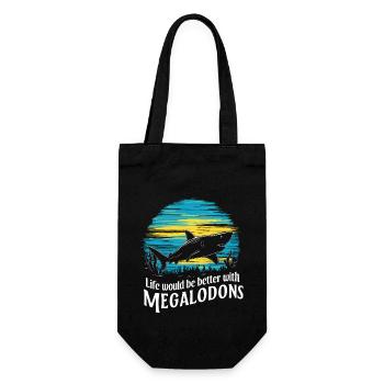 La vie serait meilleure avec Megalodon Funny Shark - Sac à bouteille - noir - Devant