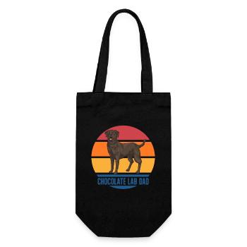 Schoko Brauner Labrador Retriever Hund - Geschenkbeutel für Flaschen - Schwarz - Vorne