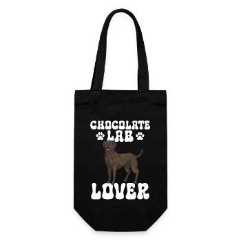 Chocolate Brown Labrador Retriever Dog - Gift Bag for Bottles - black - Front