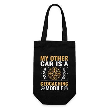 Geocaching Geocache Lustiger Geocacher Geocacher Sayi - Geschenkbeutel für Flaschen - Schwarz - Vorne