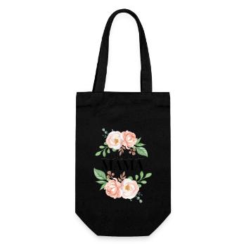 Ideen zum Muttertag - Geschenk für deine Mom - Geschenkbeutel für Flaschen - Schwarz - Vorne