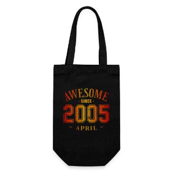 Avril 2005 - Anniversaire en avril Génial - Sac à bouteille - noir - Devant