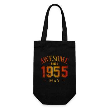 May 1955 - Geburtstag im Mai Awesome - Geschenkbeutel für Flaschen - Schwarz - Vorne