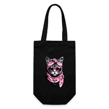 Mignonne maman chat chat maman avec style - Sac à bouteille - noir - Devant