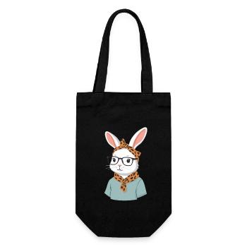 Maman Lapin Mignon Lapin Maman Mignon Lapin de Pâques - Sac à bouteille - noir - Devant