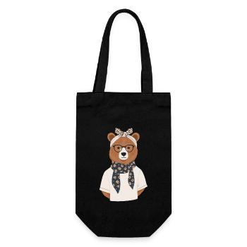 Funny Mama Bear Mother Bear Bear Lover - Gift Bag for Bottles - black - Front