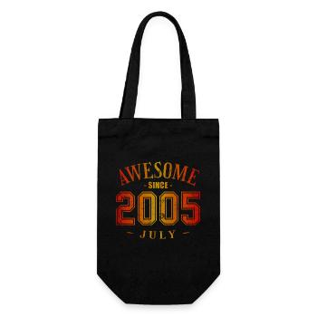 July 2005 - Geburtstag im Juli Awesome - Geschenkbeutel für Flaschen - Schwarz - Vorne