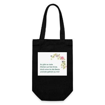 Muttertag - Geschenkbeutel für Flaschen - Schwarz - Vorne