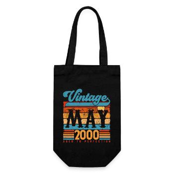 May 2000, Vintage Birthday Gift May 2000. - Gift Bag for Bottles - black - Front