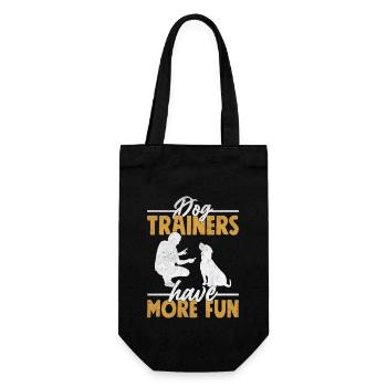 Dog Trainers Have More Fun Job Saying Training - Gift Bag for Bottles - black - Front