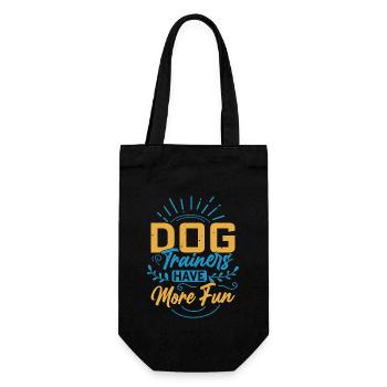 Dog Trainers Have More Fun Training Job Saying - Gift Bag for Bottles - black - Front