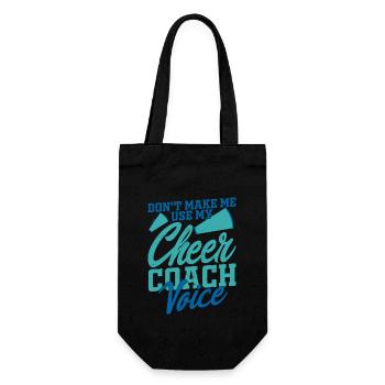 Don't Make Me Use My Cheer Coach Voice Cheerleadin - Gift Bag for Bottles - black - Front