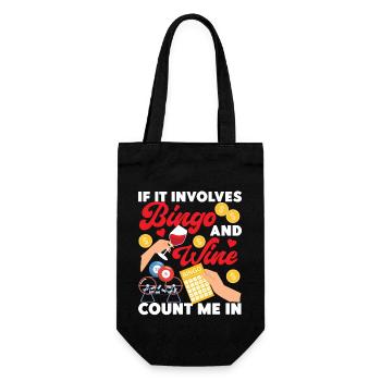 Bingo Player Wine If It Involves - Gift Bag for Bottles - black - Front