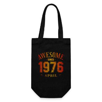 April 1976 - Geburtstag im April Awesome - Geschenkbeutel für Flaschen - Schwarz - Vorne