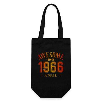 April 1966 - Geburtstag im April Awesome - Geschenkbeutel für Flaschen - Schwarz - Vorne