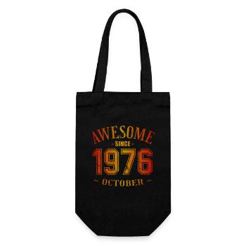 October 1976 - Geburtstag im Oktober Awesome - Geschenkbeutel für Flaschen - Schwarz - Vorne