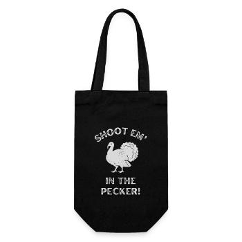 Turkey Hunting Bird Hunter Humor - Gift Bag for Bottles - black - Front