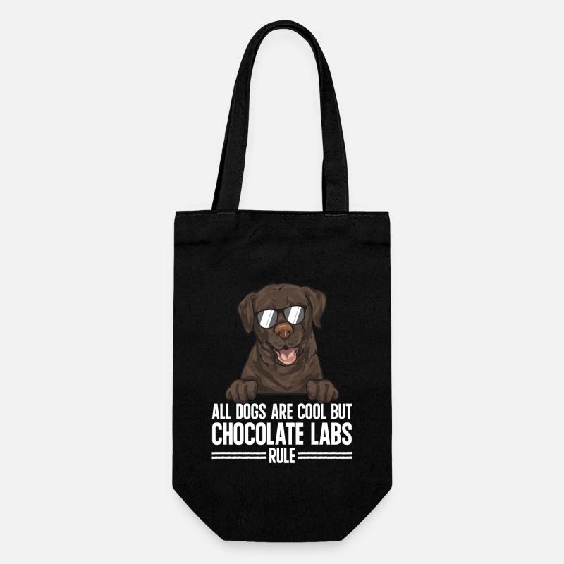 Chien Labrador Retriever brun chocolat - Sac à bouteille - noir