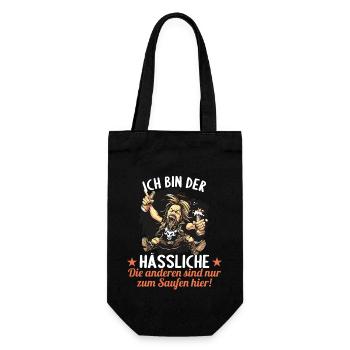 the ugly one marries bachelor party bachelor party - Gift Bag for Bottles - black - Front