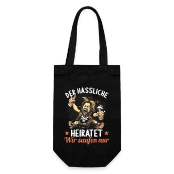 the ugly one marries bachelor party bachelor party - Gift Bag for Bottles - black - Front