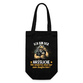the ugly one marries bachelor party bachelor party - Gift Bag for Bottles - black - Front