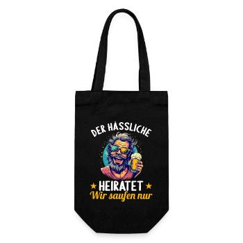 the ugly one marries bachelor party bachelor party - Gift Bag for Bottles - black - Front