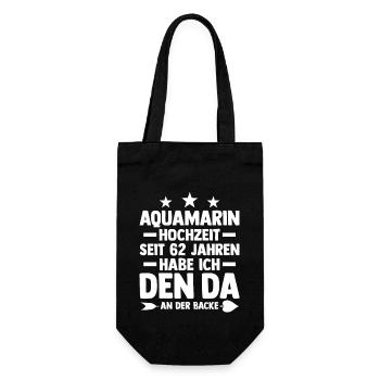 Marriage Aquarium Wedding 62 Years Married Wedding - Gift Bag for Bottles - black - Front