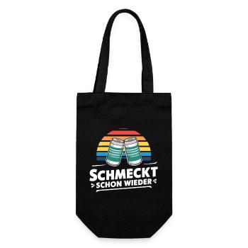 Tastes good again Canned beer Festival tent - Gift Bag for Bottles - black - Front