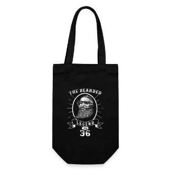 The bearded Legend is 36 - Gift Bag for Bottles - black - Front