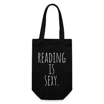 Reading Is Sexy Bookworm Bookworm Reading Books - Gift Bag for Bottles - black - Front