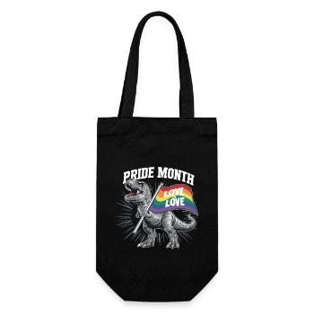 Pride Month - Love is Love - LGBTQ+ Community - Geschenkbeutel für Flaschen - Schwarz - Vorne