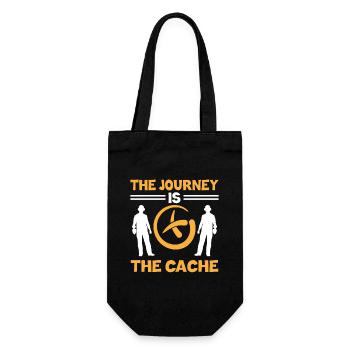 Geocaching Geocache Funny Geocacher Geocacher Sayi - Gift Bag for Bottles - black - Front