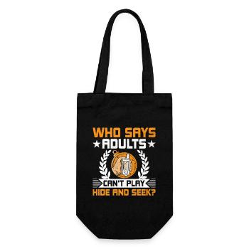 Geocaching Geocache Funny Geocacher Geocacher Sayi - Gift Bag for Bottles - black - Front