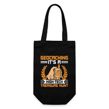 Geocaching Geocache Funny Geocacher Geocacher Sayi - Gift Bag for Bottles - black - Front