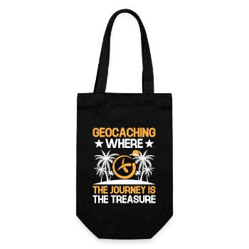 Geocaching Geocache Funny Geocacher Geocacher Sayi - Gift Bag for Bottles - black - Front