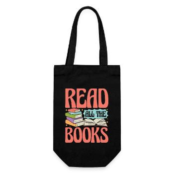 Reading Read All The Books Bookworm Loves Reading - Geschenkbeutel für Flaschen - Schwarz - Vorne