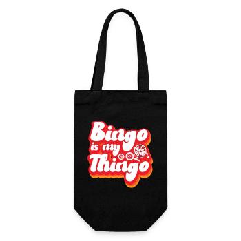 Bingo Player Pun Bingo Is My - Gift Bag for Bottles - black - Front