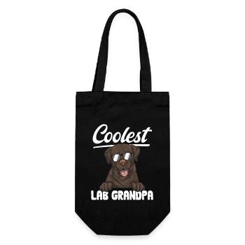 Chien Labrador Retriever brun chocolat - Sac à bouteille - noir - Devant