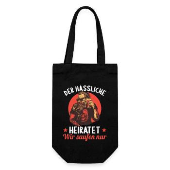 the ugly one marries bachelor party bachelor party - Gift Bag for Bottles - black - Front