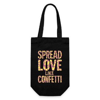 Spread Love Like Confetti Play of Colors - Gift Bag for Bottles - black - Front