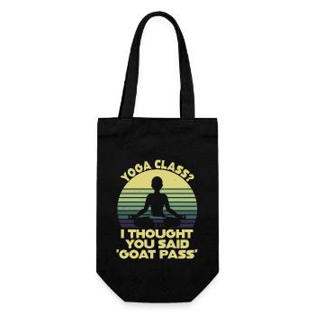Yoga Class Or Goat Pass - Gift Bag for Bottles - black - Front