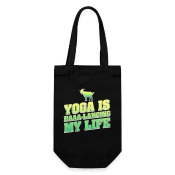 Goat Yoga Balancing My Life - Gift Bag for Bottles - black - Front