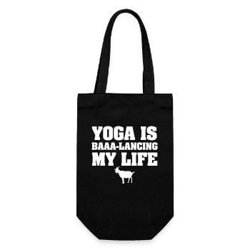 Yoga Is My Therapy - Gift Bag for Bottles - black - Front