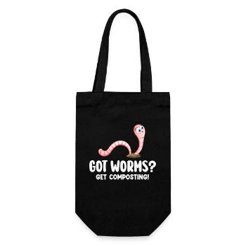 Vermicompost Fermier Vermicompost Mignon Hommes Femmes - Sac à bouteille - noir - Devant
