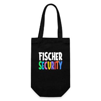 Fischer Security Team Familie Geschenkidee - Geschenkbeutel für Flaschen - Schwarz - Vorne